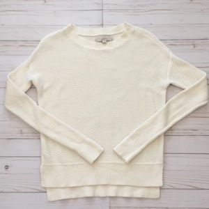 LOFT Cream Crew Neck Sweater